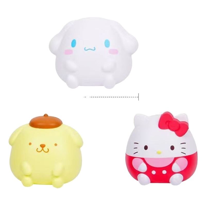 Sanrio descompresión ventilación pellizco música lento rebote juguete fresa oso pellizco música descompresión muñeca cura pequeño regalo
