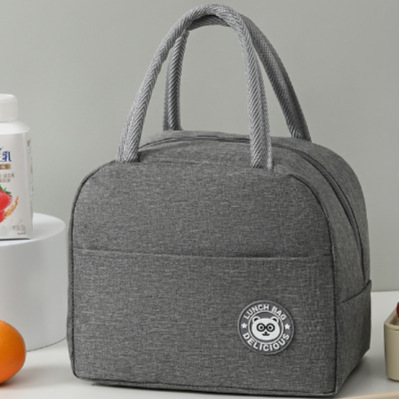 Bolsa de bento bolsa de caja de almuerzo catiónico bolsa de aislamiento de tela oxford bolsa de aluminio impermeable gruesa bolsa de caja de almuerzo portátil