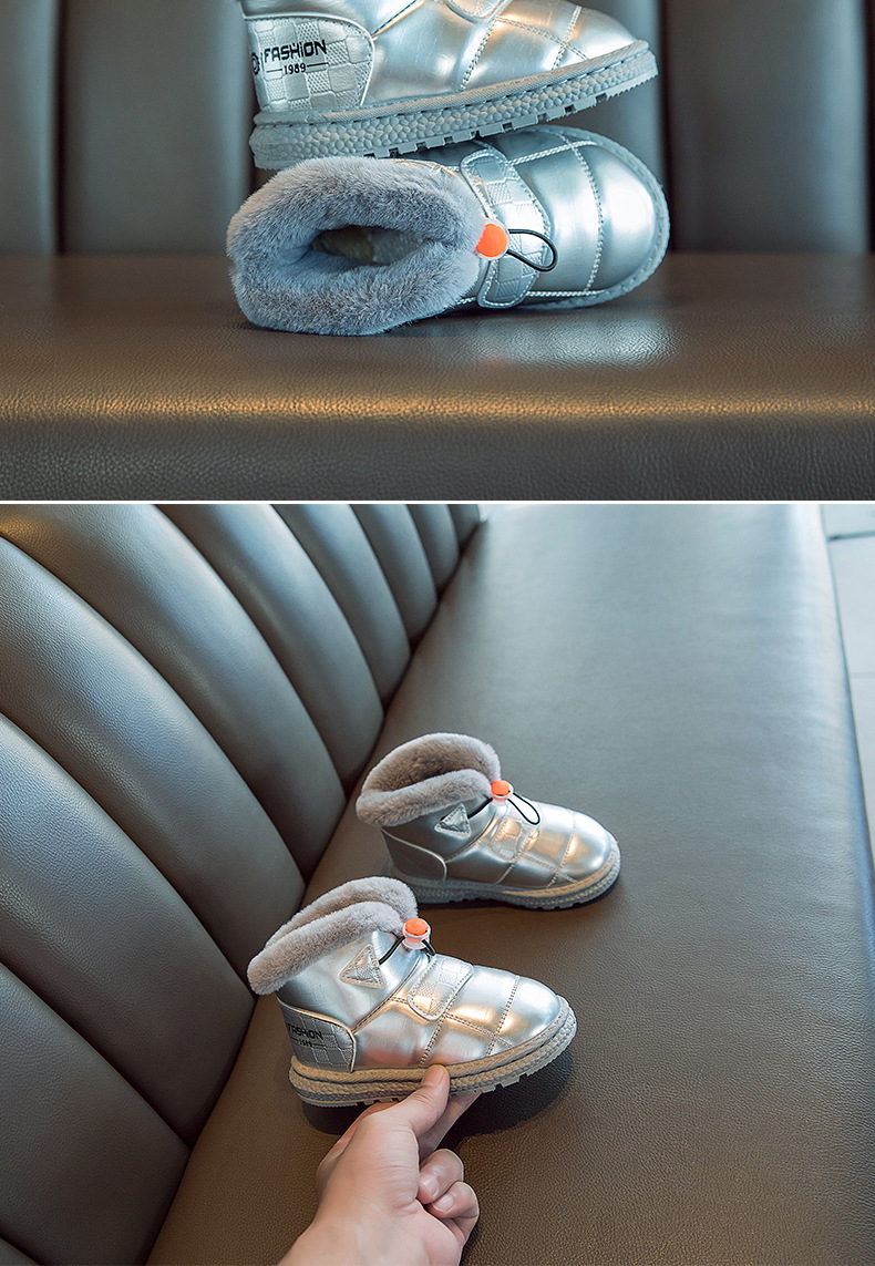 Bottes de neige pour garçons et filles, chaussures en coton épaisses et chaudes pour enfants, nouvelle collection hiver 2023_voghion.com