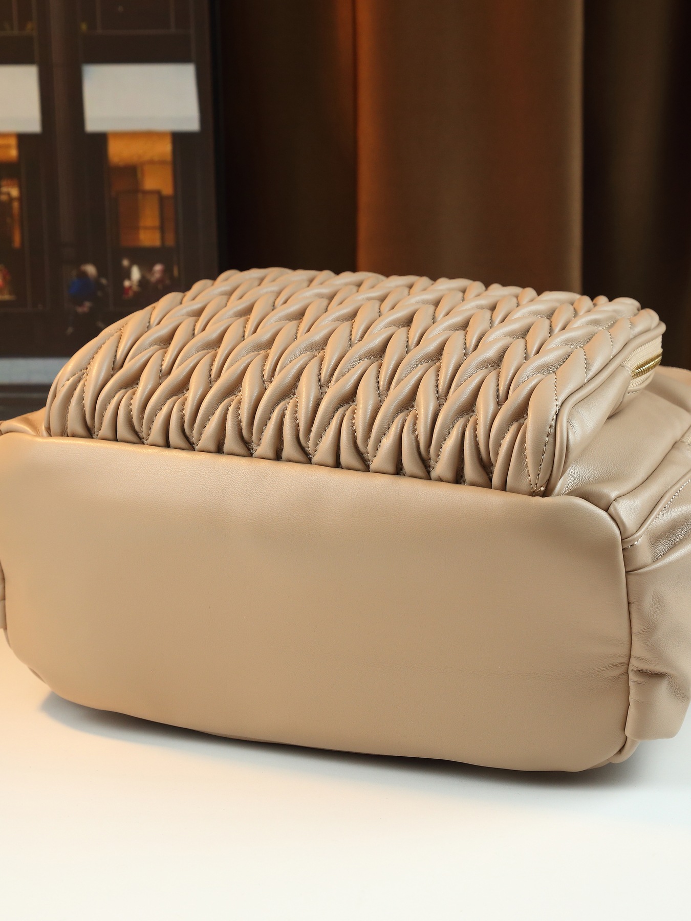 Retro-Rucksack im einfarbigen, gewebten Design – vielseitige, lässige Reise- und Wickeltasche für Damen_voghion.com