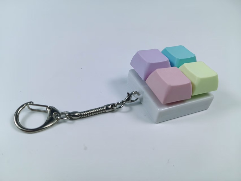 跨境解压按键创意俄罗斯减压方块键盘马卡龙降压键帽钥匙扣小挂件|undefined