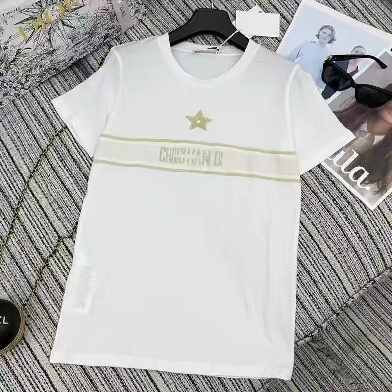 Nanyou Haute Couture D Brand 2026 Spring/Summer New Star Letter Embroidery Round Neck Short-Sleeve T-Shirt Casual Versatile Top Nanyou Haute Couture D Brand 2026 Spring/Summer New Star Letter Embroidery Round Neck Short-Sleeve T-Shirt Casual Versatile Top