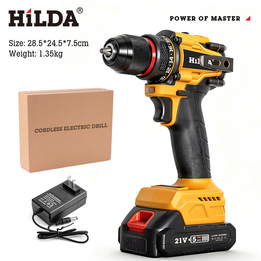 Taladro Percutor Inalámbrico 21V Sin Carbones Multifuncional