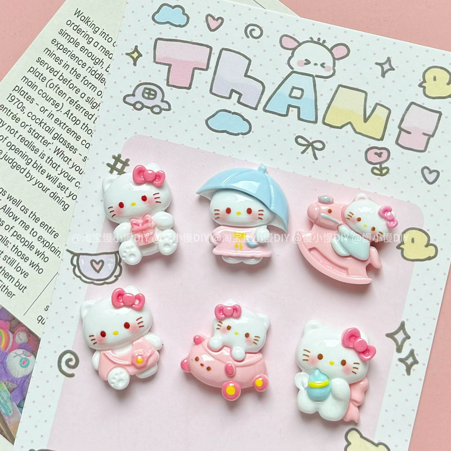 Симпатичный мультфильм Hello Kitty Kt кот diy крем-клей самодельный чехол для телефона застежка для обуви заколка для волос смола аксессуары