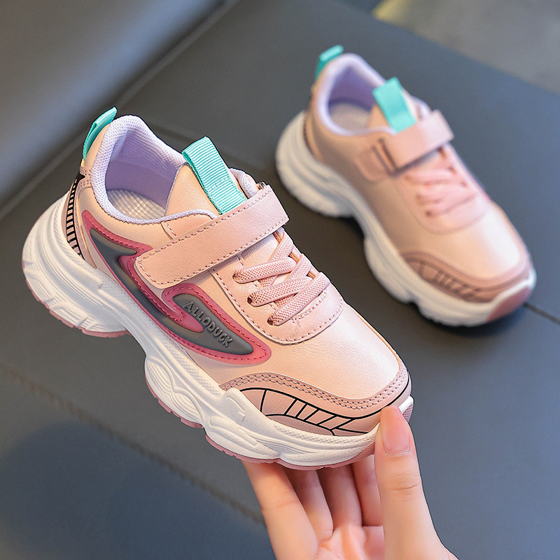 핑크 가죽 표면