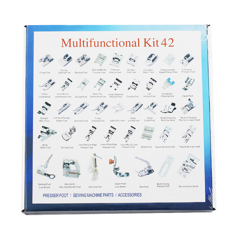 Máquina DE COSER doméstica prensatelas multifuncional accesorios de costura 32 tipos 42 tipos 52 unidades 62 unidades prensatelas traje de costura