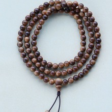 沉水老山檀正区珠子 横纹0.6*108颗佛珠印度老山檀香文玩手串念珠