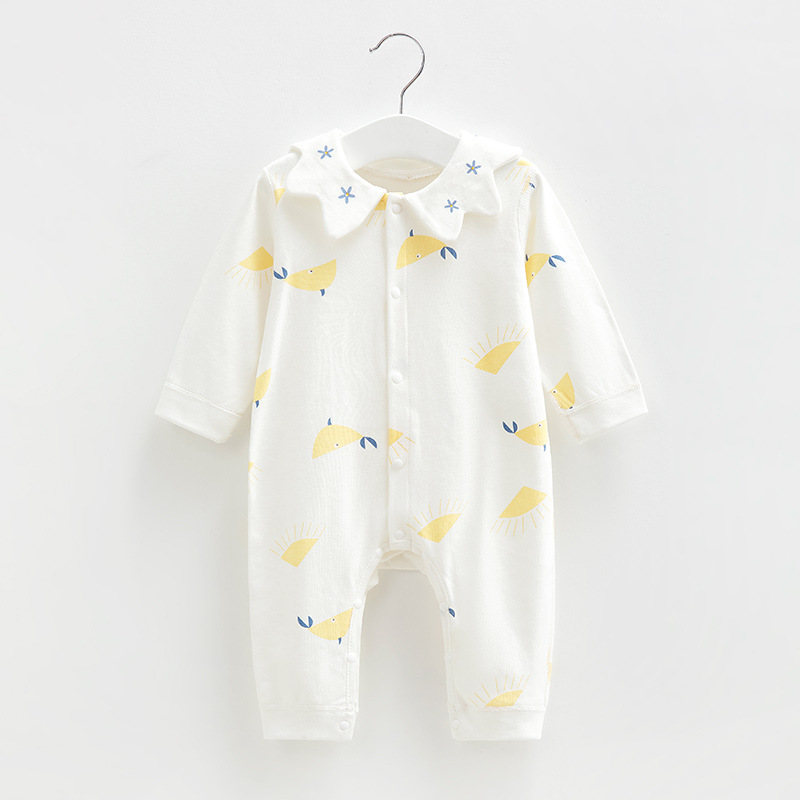 Bebé mono primavera y otoño verano hombres de algodón bebé lindo bebé niña delgada mameluco recién nacido Ropa