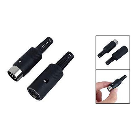 S端子电脑8P公头组装式 大DIN8芯公头 大键盘8芯装配式插头