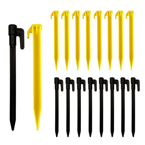 Camping canopy tent nails plastic ground nails beach nails camping outdoor sawtooth threaded ground nails windproof fixed nails