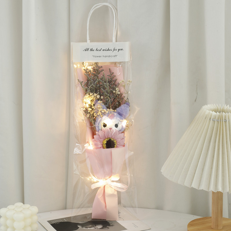 520 Día de San Valentín Nueva muñeca de bolsa Coulomi Ramo de jabón de rosa Regalo para novia masculina y esposa