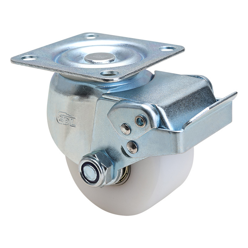 Rueda de Bajo Centro de Gravedad M411-26 2 Pulgadas 2.5 Pulgadas de Nailon MC con Freno para Equipos