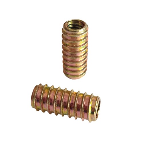 Metric iron male and female threaded nuts 4mm 6mm 8mm 10mm without cover blind hole no intermediate hexagonal straight through iron belt male and female threaded