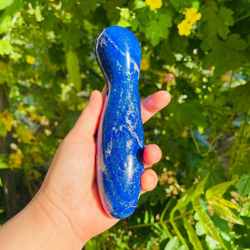 天然水晶青金石 水晶按摩棒 图 6