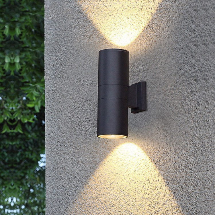 Cross-border outdoor double-headed wall lamp external wall up and down outdoor spotlights aisle pillars Villa courtyard waterproof spotlights