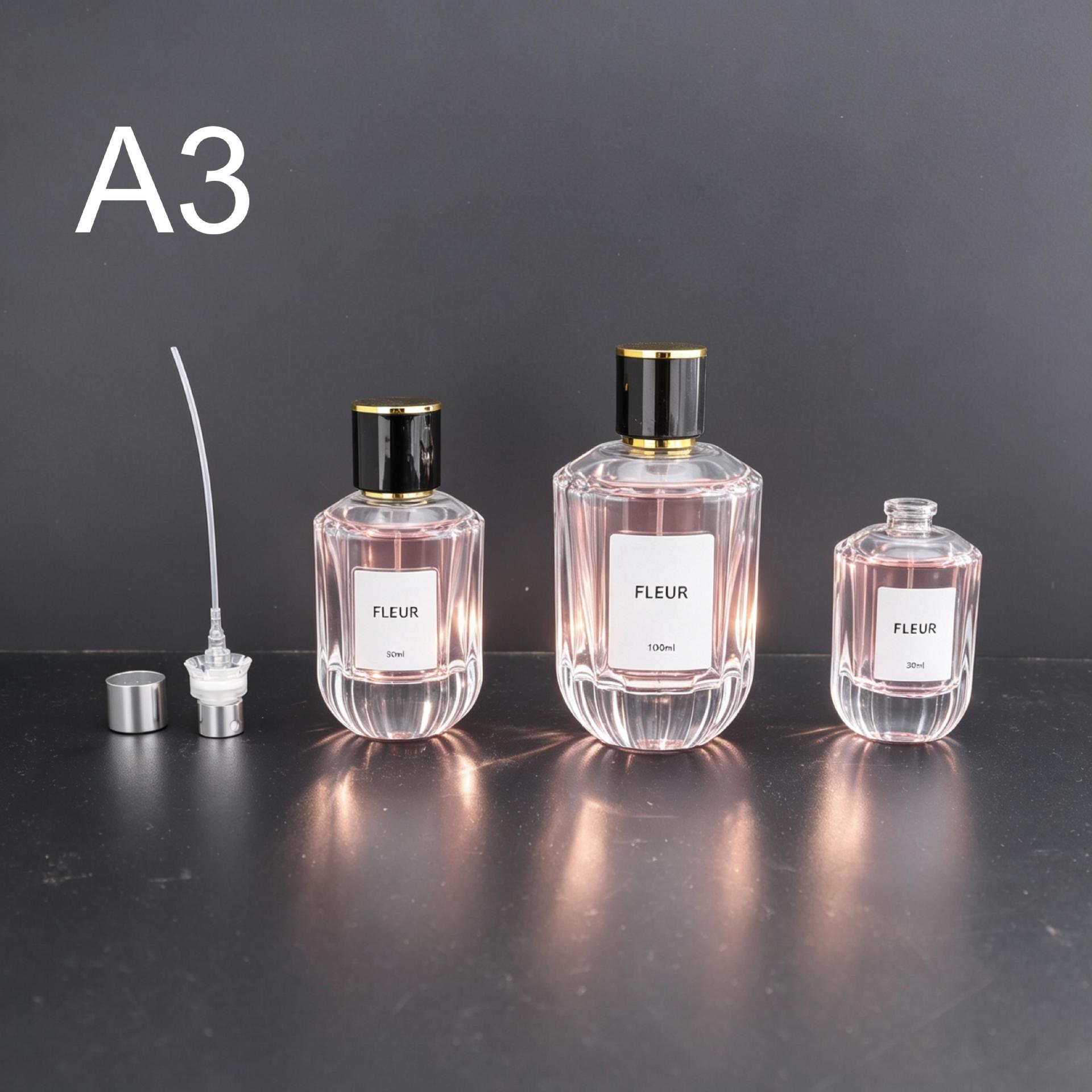 Botella de perfume de vidrio 30 - 50 - 100ml 15 bayonet fina spray perfume etiqueta transparente personalizada en el sitio image 9