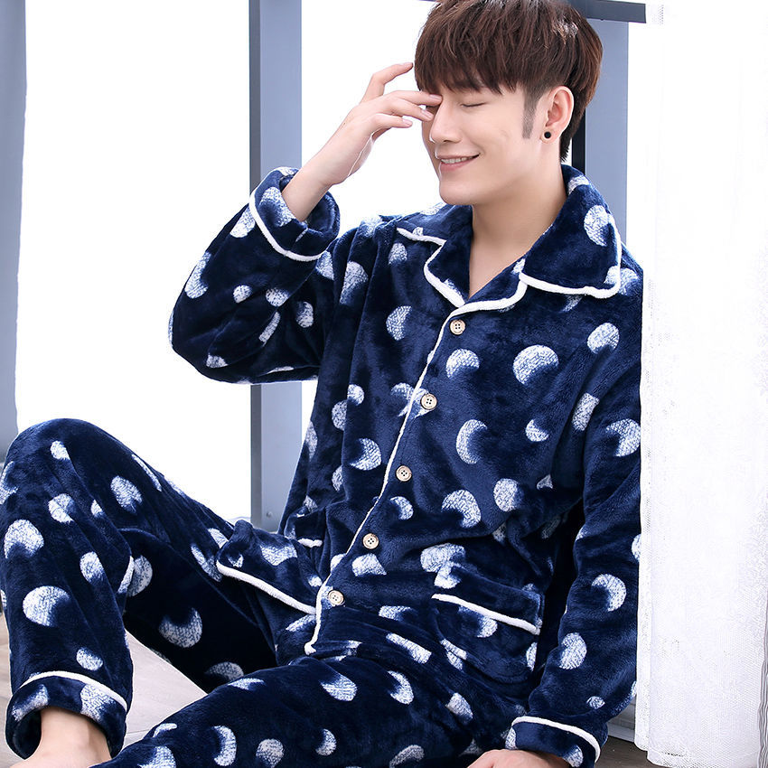 Pijamas de invierno de mujeres de invierno grueso con ropa de franela de terciopelo otoño y invierno de mediana edad Coral Pijamas damas de primavera y otoño