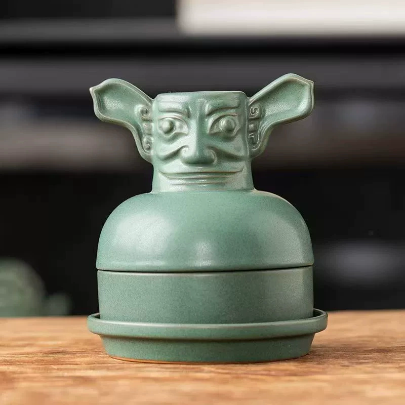 Чашка для чая (Sanxingdui) керамическая, сувенир с подарочной коробкой для офиса и путешествий