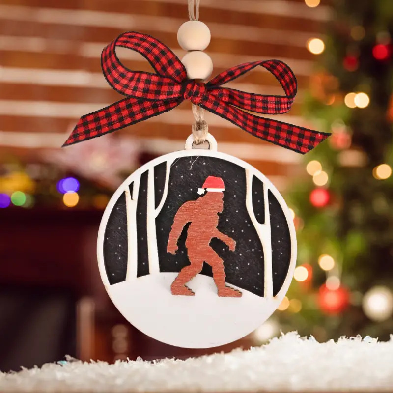 2025年越境新築祝いギフト クリスマス 母の日 バレンタインデー 装飾品 玄関用丸型木製吊り飾り|undefined