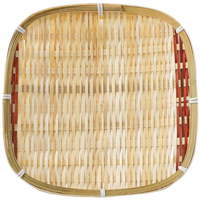bambú trenzado pastel bandeja cesta refrescos canasta de frutas canasta de bambú estilo antiguo chino canasta de productos de doble capa platos hechos a mano