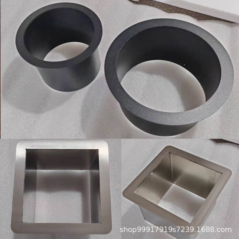 Black Countertop Trash Can Without Lid, 304 Stainless Steel Toilet Countertop Hanging Waste Bin