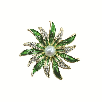 Yaxa sancaqları – Cross-border Korean-style creative enamel sunflower brooch