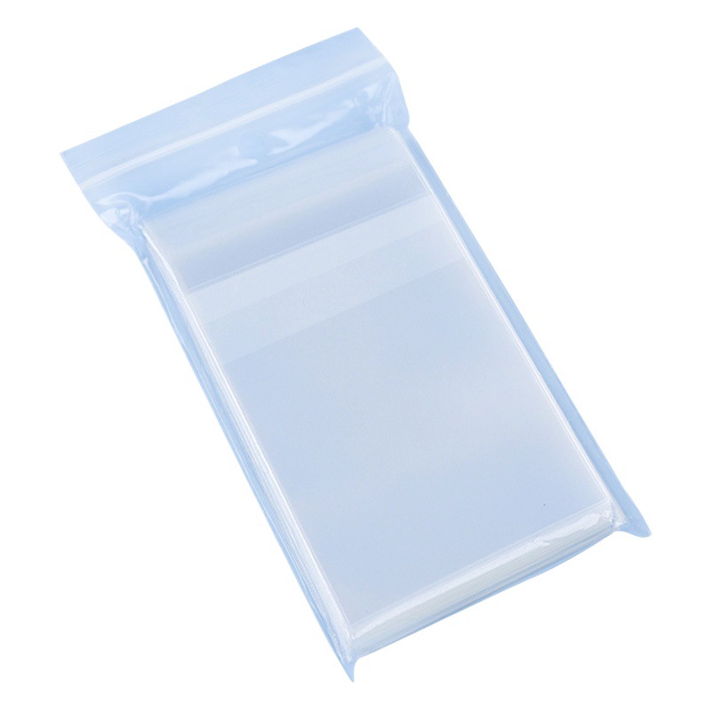 Venta al por mayor CPP transparente 20 De seda Polaroid cuadrado tarjeta pequeña tarjeta cuadrada titular de la tarjeta de película bolsa autoadhesiva protectora bolsa de autosellado A5