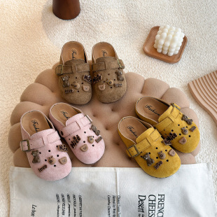 Children's Baotou Cave Birkken Half Slippers 2025 Summer New Korean Style Breathable Slip-on Sandals for Boys and Girls