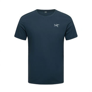 ARC/Zu Bird with Embroidered Quick-drying Fabric Short-sleeved T-shirt Men's 2025 Summer Outdoor Leisure Breathable Round Neck