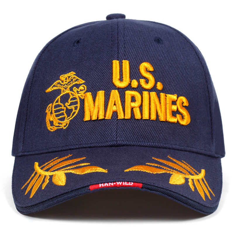 Casquette de baseball extérieure US MARINES Casquette de baseball brodée Casquette de baseball marine Chapeau de camouflage militaire_voghion.com