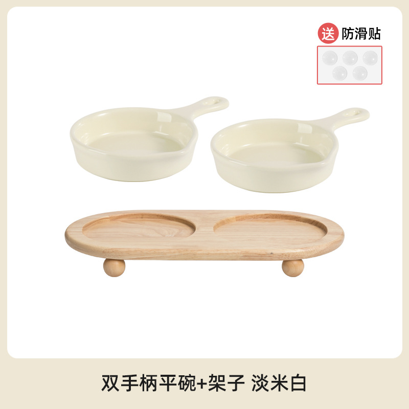 Cerámica para gatos cuenco de agua para proteger la columna vertebral cervical para gatos y perros cuenco de mascotas cuenco de grano bocadillos enlatados cuenco doble cuenco elevación de mesa de comedor