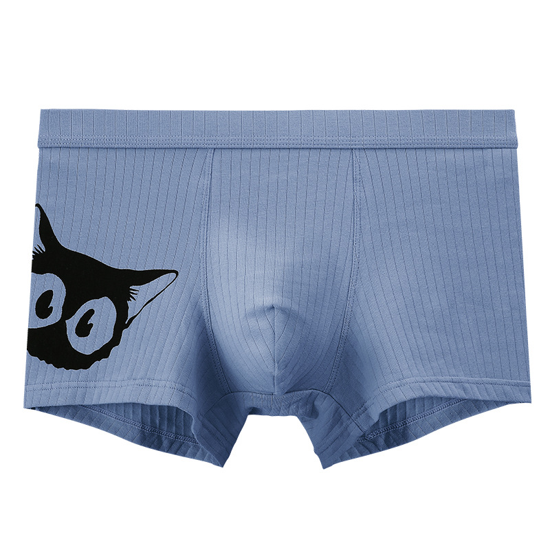 Ropa interior de algodón hombres otoño transpirable boxeadores cabeza entrega de una Pieza Impresa Boxer shorts invierno pantalones cortos de los hombres