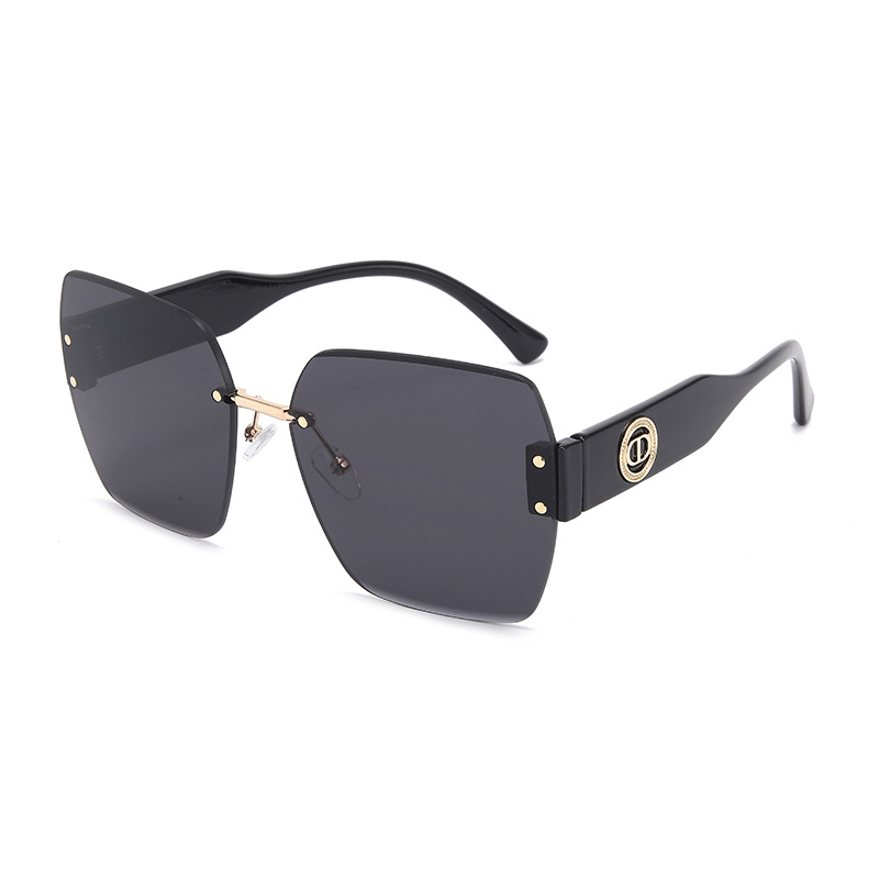 Nuevas gafas de sol de moda, gafas de sol con corrector de maquillaje de montura grande, sentido de alta gama, gafas de sombra callejera de celebridades de Internet, transmisión en vivo