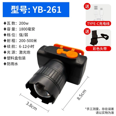 LED mini flashlight: UV fənərlər - 261-headlight-laser-cannon-zoom