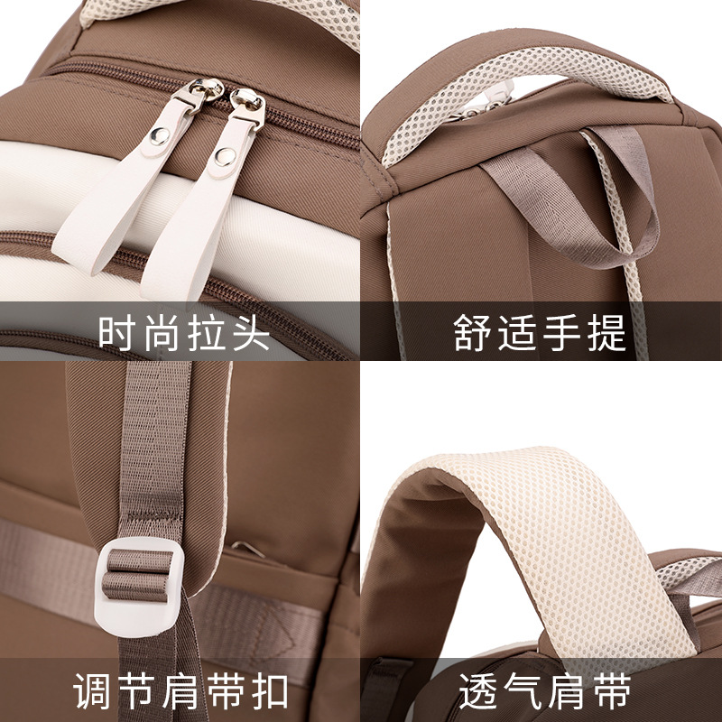 Mochila de pescado natural para estudiantes universitarios, mochila de grado 3 - 6 para estudiantes de secundaria primaria simplista y de alto valor facial