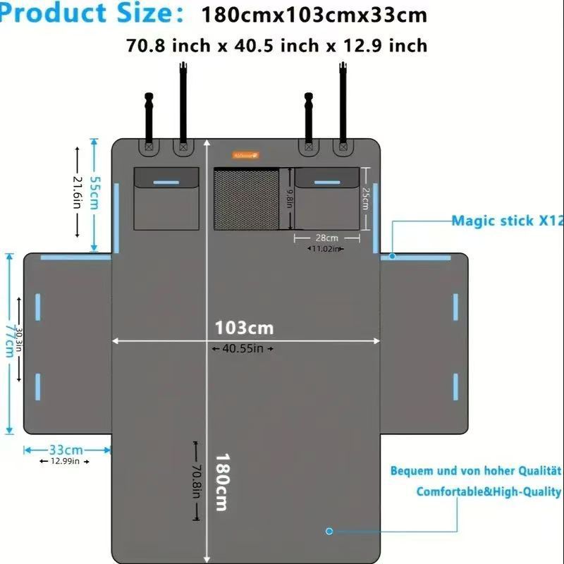 Factory Direct Sales Car Trunk Pet Mat, Stain-Resistant Car Trunk Mat, Thickened Oxford Cloth Pet Car Mat