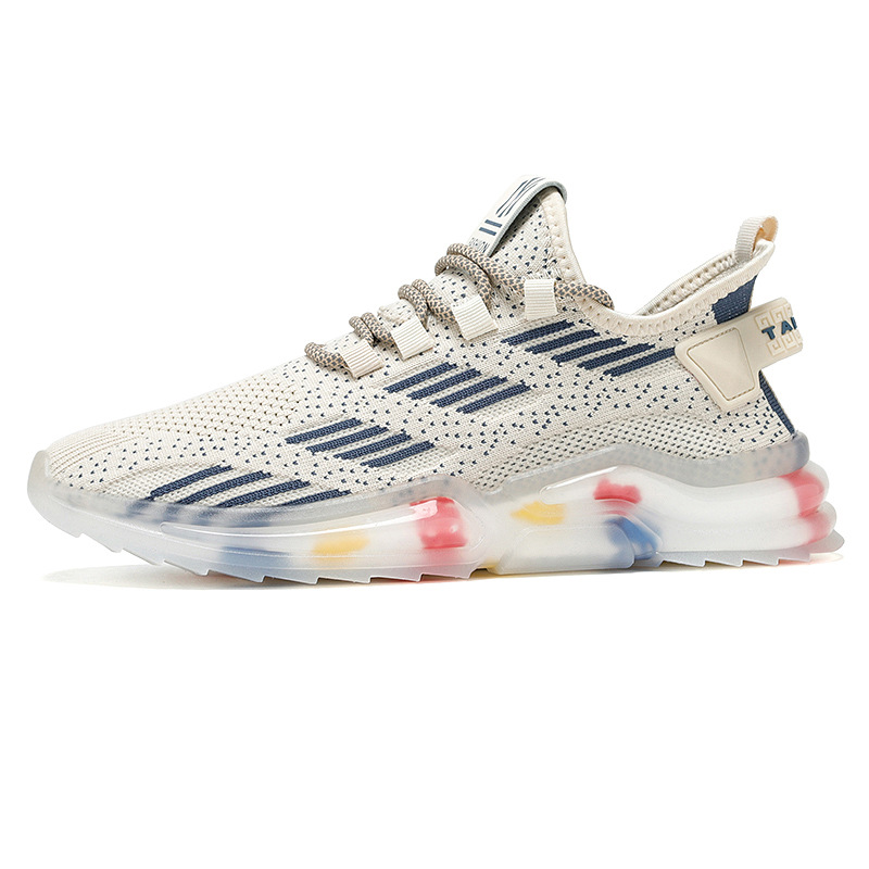 Scarpe da running per uomo traspiranti in mesh colore arcobaleno_voghion.com