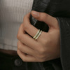 Double-sided fashionable trend ring stainless steel, Amazon, Japanese and Korean, wholesale