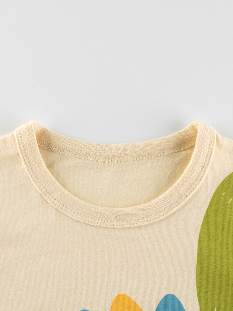 27kids ropa para niños coreanos verano nuevo estilo camiseta para niños tops para niños camiseta de manga corta con cuello redondo de dibujos animados para niños