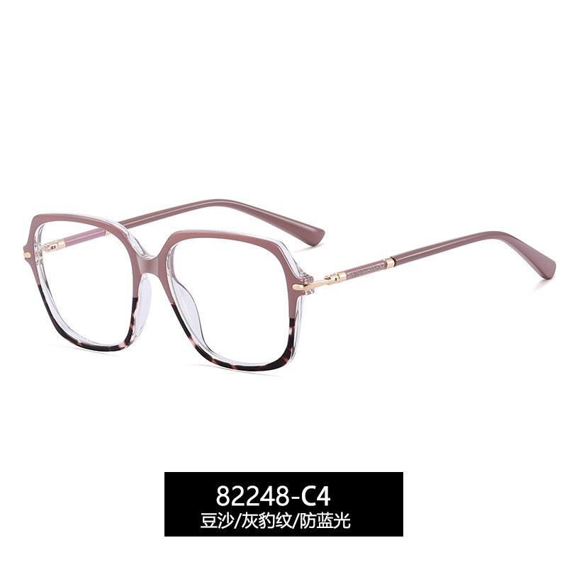82248 nuevo marco óptico de lujo europeo y americano de mujer fábrica de gafas de miopía spot pin de pegamento de oro marco de gafas CP image 10