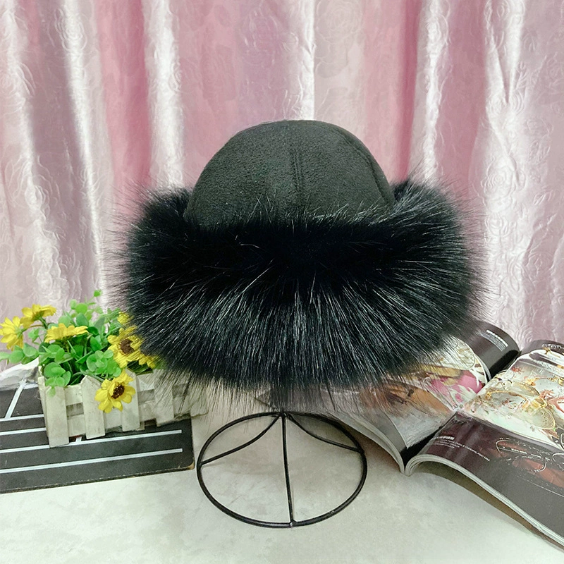 Russian hat Plus Velvet Thick Warm Hat Winter Fur Snow Cap