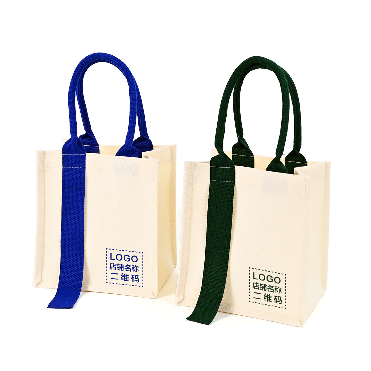 Bolsas de lona portátiles personalizadas bolsas de regalo de publicidad corporativa compactas flotantes bolsas de lona tridimensionales personalizadas