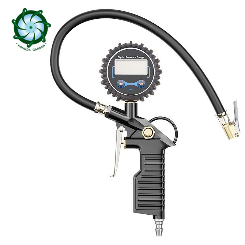 高精度电子数显胎压表摩托充气枪汽车轮胎测压监测器气压表打气枪