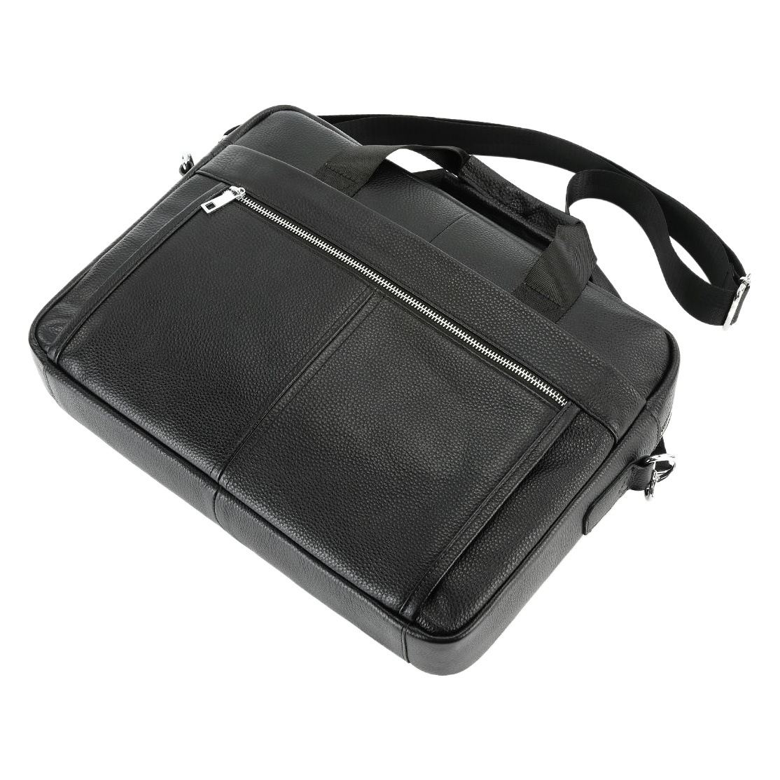 Men's Genuine Leather Handbag Business Travel Briefcase 15-inch Computer Bag Head Layer Cowhide Shoulder Crossbody Bag Cross-border