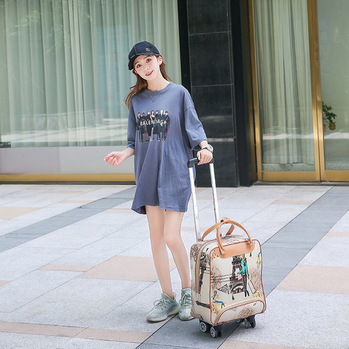 Trolley bag, men's and women's travel handbag, large-capacity luggage bag, boarding bag, foldable short-distance travel bag