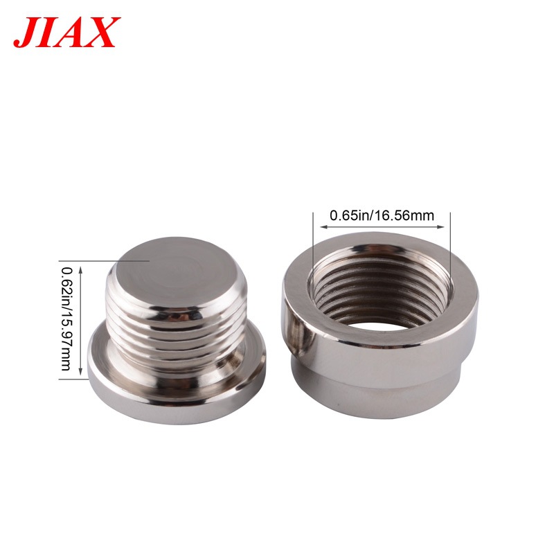 Tapón de tuerca de venta caliente de eBay M18 * 1.5 tubo de escape de níquel galvanoplastia de hierro roscado tuerca de soldadura tapón de aceite hexagonal