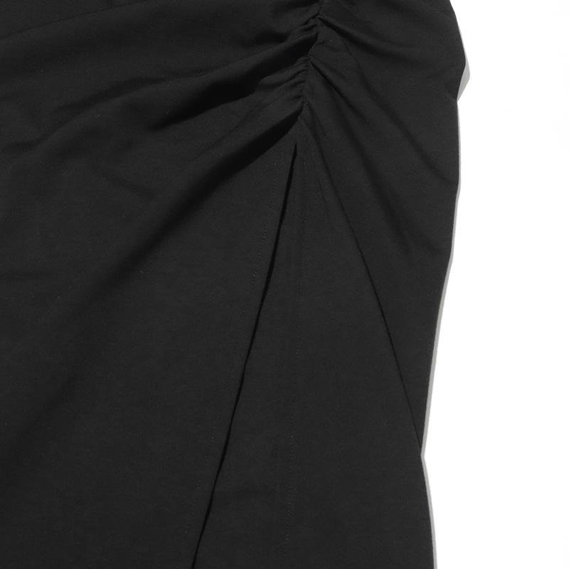 Women's Clothing Fashionable Elegant Solid Color Tie-Neck Top With High-Waist Slit Skirt Set - Chic Women's Outfit For Casual & Evening Wear​​_ecoleips.com