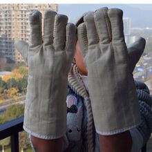 五指手闷烘培烤箱微波炉耐高温400度防烫隔热工业劳保加厚长手套