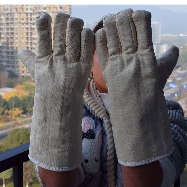 五指手闷烘培烤箱微波炉耐高温400度防烫隔热工业劳保加厚长手套