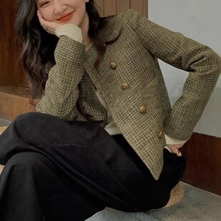 Chanel-Style Jacket for Women, 2025 Autumn New Tweed Short Loose Casual Versatile Top for Petite Figures